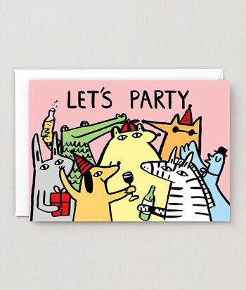 Carte Joyeux Anniversaire - Let's Party 2