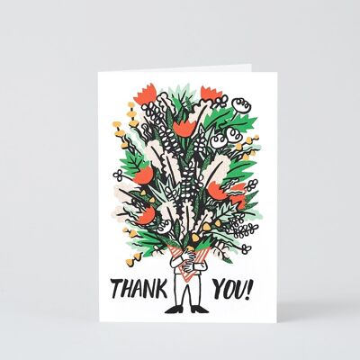 Thank You Card - Bunch Of Flowers