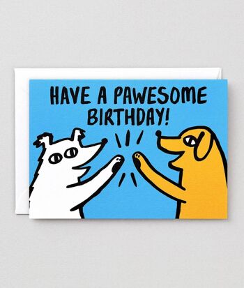 Carte Joyeux Anniversaire - Pawsome Birthday 2