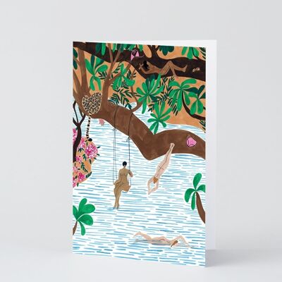 Art Greetings Card - Jungle Beach