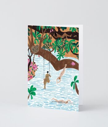 Carte de voeux d'art - Jungle Beach 1