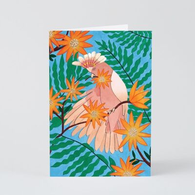 Biglietto di auguri d'arte - uccello tropicale