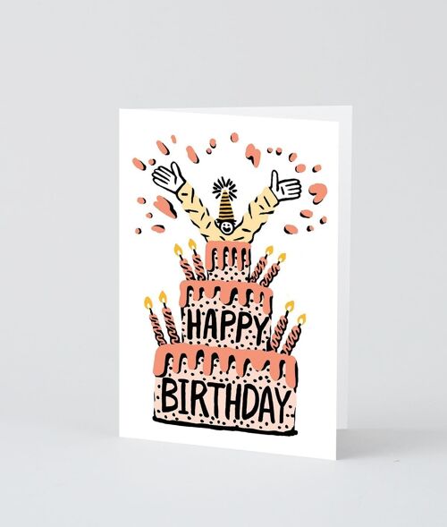 Happy Birthday Card - Surprise Cake