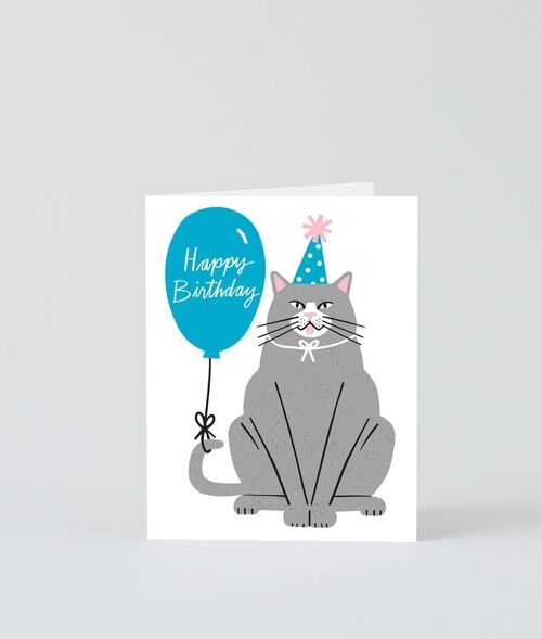 Happy Birthday Card - Cat