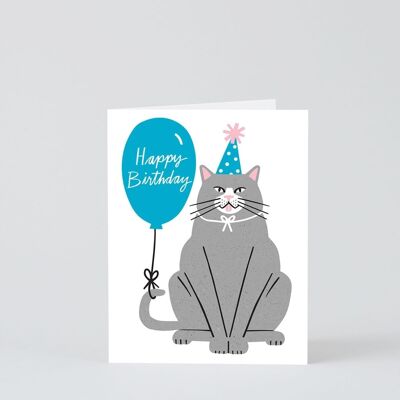 Happy Birthday Card - Cat