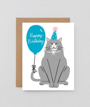 Carte Joyeux Anniversaire - Chat 2