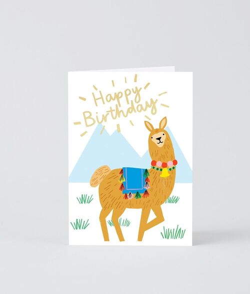 Happy Birthday Card - Happy Birthday Llama