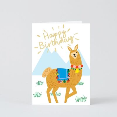 Tarjeta de feliz cumpleaños - Feliz cumpleaños Llama