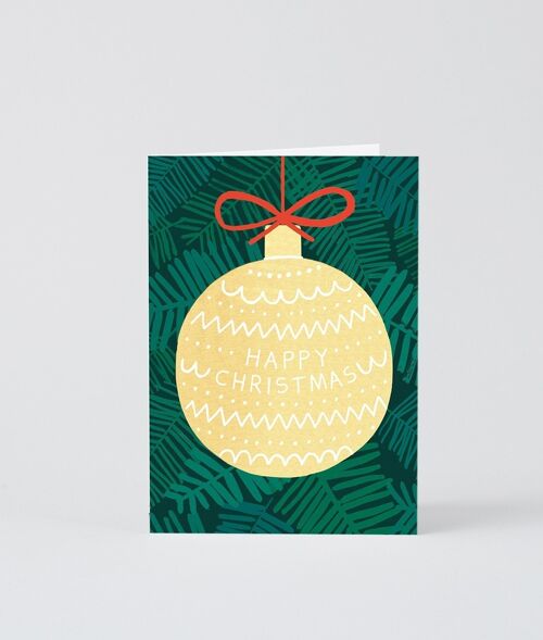 Christmas Greetings Card - Giant Bauble