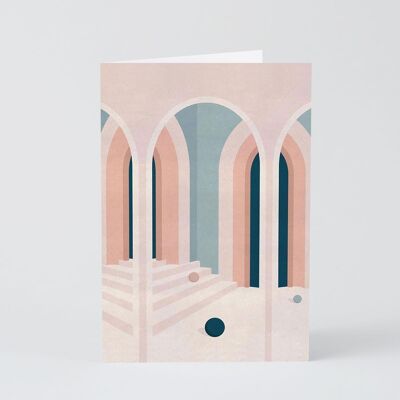 Art Greetings Card - Pastel Arches