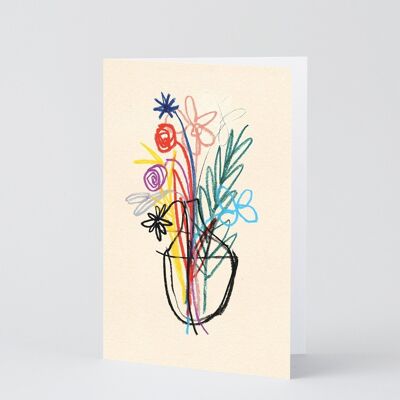 Art Greetings Card - Bouquet