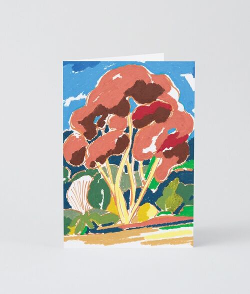Art Greetings Card - Copper Tree