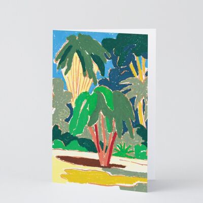 Art Greetings Card - Beach View