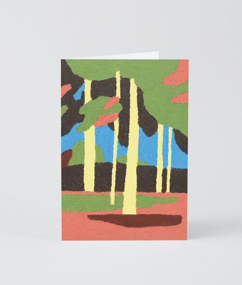 Art Greetings Card - Yellow Forest