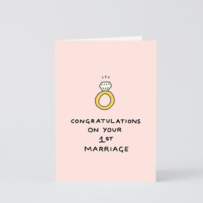 Carte de mariage et de fiançailles - Félicitations premier mariage