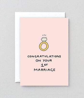 Carte de mariage et de fiançailles - Félicitations premier mariage 2