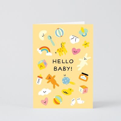Nueva tarjeta de bebé - Hola bebé