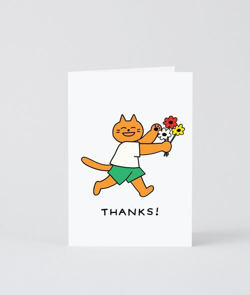 Thank You Card - Thanks Cat