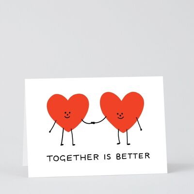 Tarjeta de amor y amistad - Juntos es mejor
