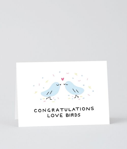 Wedding & Engagement Card - Congrats Love Birds