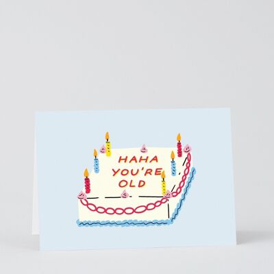 Alles Gute zum Geburtstagskarte - HAHA Kuchen