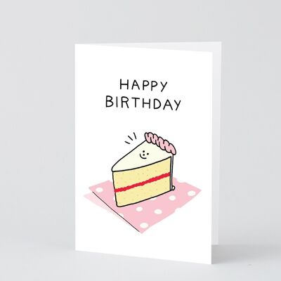Alles Gute zum Geburtstagskarte - Kuchenstück