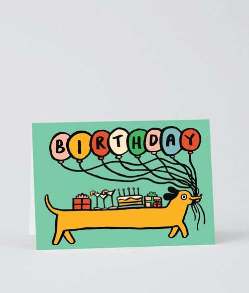 Happy Birthday Card - Birthday Sausage Dog