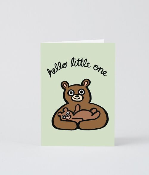 New Baby Card - Hello Little One Bears