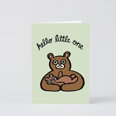 New Baby Card - Hello Little One Bears