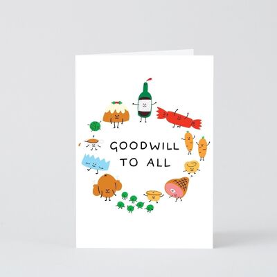 Weihnachtsgrußkarte - Goodwill to All