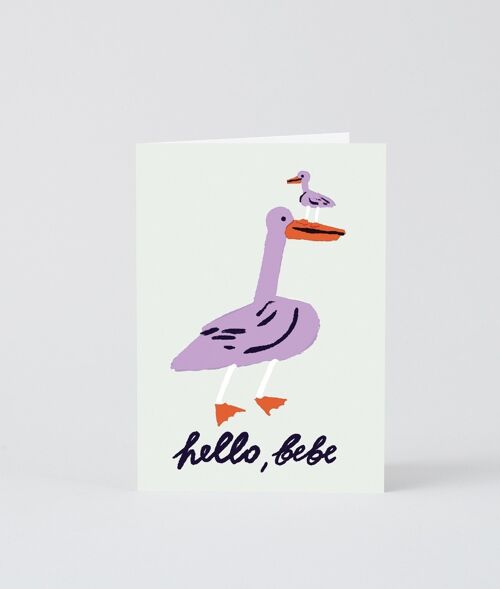 New Baby Card - Hello, Bebe