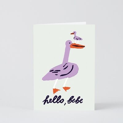 Nueva tarjeta de bebé - Hola, Bebe