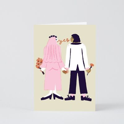 Hochzeits- und Verlobungskarte - Sagen Sie Ja