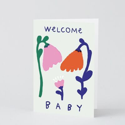 Neue Babykarte - Willkommen Baby