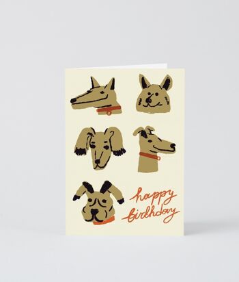 Carte Joyeux Anniversaire - Woof Woof 1