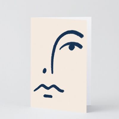 Art Greetings Card - Face