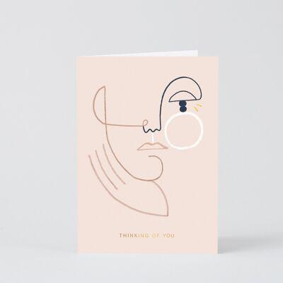 Love & Friendship Card - Thinking of You Face