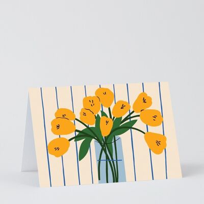 Tarjeta de Felicitación Artística - Tulipanes