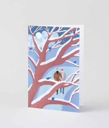 Carte de Voeux d'Art - Petits Oiseaux d'Hiver 1