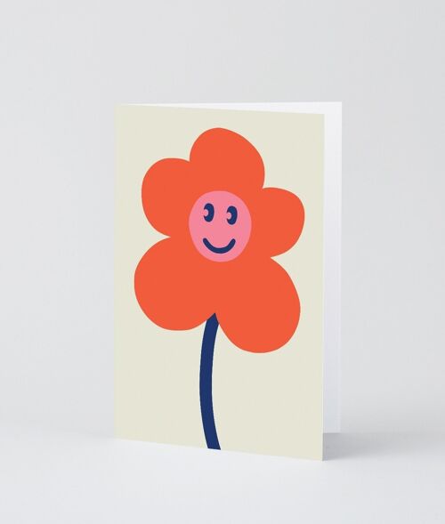 Art Greetings Card - Happy Flower