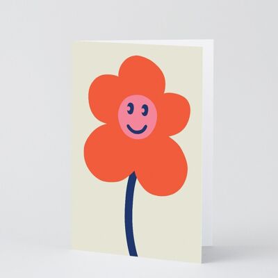 Tarjeta de felicitación de arte - Flor feliz