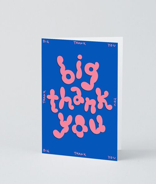Thank You Card - Big Thank You - Embossed