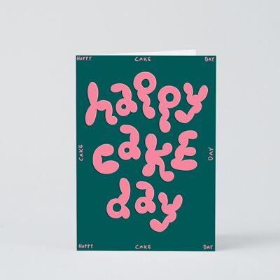 Tarjeta de Feliz Cumpleaños - Happy Cake Day - Relieve
