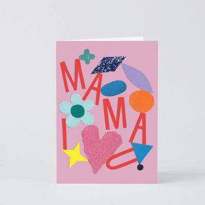 Muttertagskarte – Mama ich liebe dich – geprägt