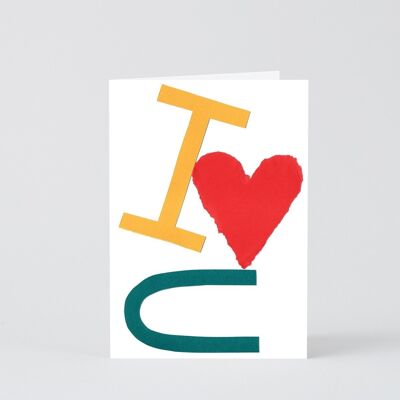 Liebes- und Freundschaftskarte – I Heart You – geprägt