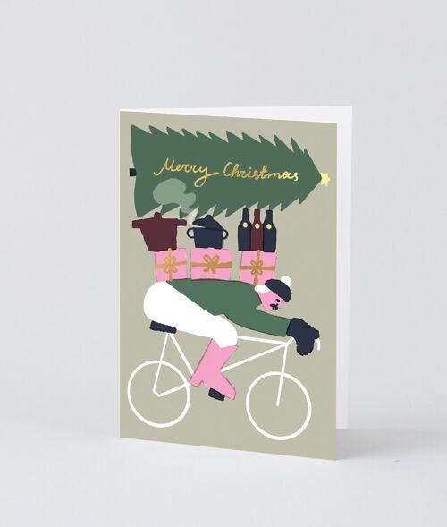 Christmas Greetings Card - Merry Christmas Biker