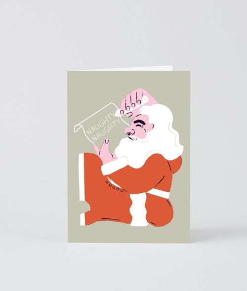Christmas Greetings Card - Naughty Naughty