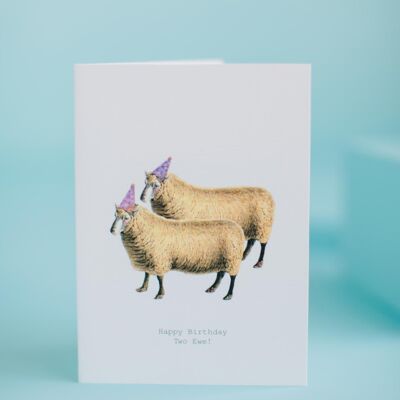 TokyoMilk Happy Birthday Two Ewe Birthday Card