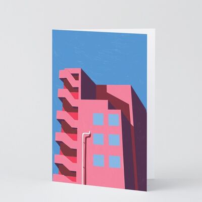 Art Greetings Card - Rose Block