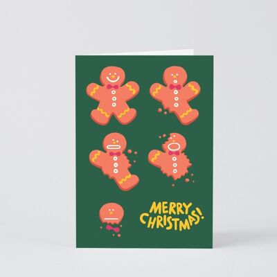 Weihnachtsgrußkarte – Lebkuchen – geprägt